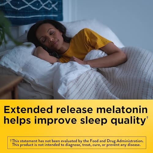 Nature Made Melatonin 4mg mit verlängerter Wirkstofffreisetzung - Schlafmittel für Erwachsene, 100% arzneimittelfreies Schlafhilfe, 90 Tabletten, 90-Tage-Versorgung