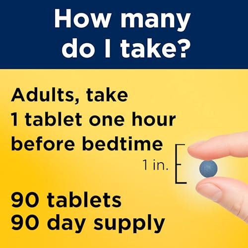 Nature Made Melatonin 4mg mit verlängerter Wirkstofffreisetzung - Schlafmittel für Erwachsene, 100% arzneimittelfreies Schlafhilfe, 90 Tabletten, 90-Tage-Versorgung