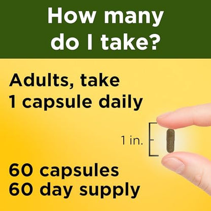 Nature Made Ashwagandha Kapseln 125 mg zur Stressunterstützung – 60 Kapseln, 60-Tage-Vorrat