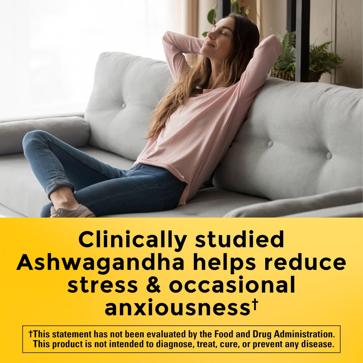 Nature Made Ashwagandha Kapseln 125 mg zur Stressunterstützung – 60 Kapseln, 60-Tage-Vorrat
