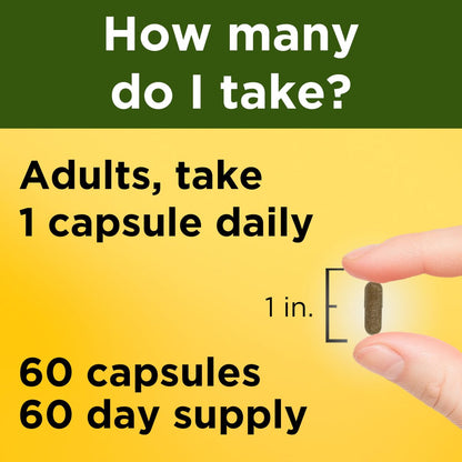 Nature Made Ashwagandha Kapseln 125 mg zur Stressunterstützung – 60 Kapseln, 60-Tage-Vorrat