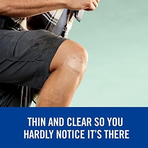 Nexcare Max Hold Waterproof Pflaster – 48 Stunden Halt, flexibel für Finger, Knie und Fersen – 60 Stück, transparent