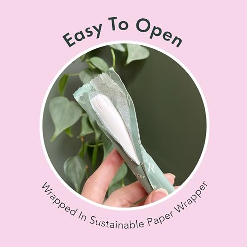 Rael Tampons mit Kompakt-Applikator – Biologische Baumwolle, mittlere Saugstärke, BPA-frei, chlorfrei, Leak Locker Technologie (36 Stück, Regular)