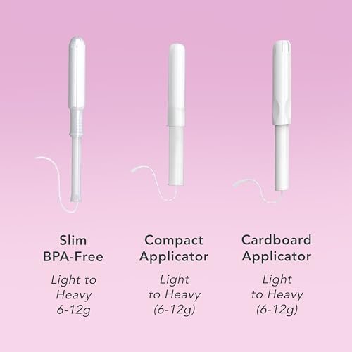 Rael Tampons mit Kompakt-Applikator – Biologische Baumwolle, mittlere Saugstärke, BPA-frei, chlorfrei, Leak Locker Technologie (36 Stück, Regular)