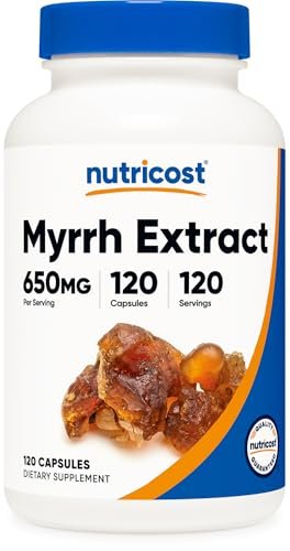 Nutricost Myrrhe-Extrakt 120 Kapseln - 120 Portionen pro Flasche, Glutenfrei, Vegetarisch, Nicht-GVO