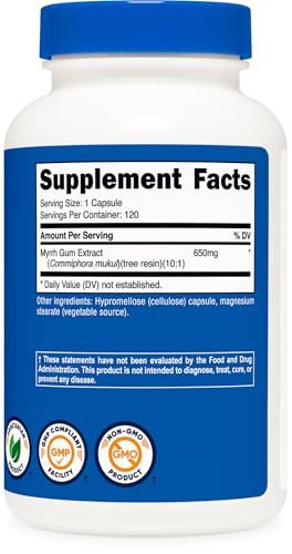 Nutricost Myrrhe-Extrakt 120 Kapseln - 120 Portionen pro Flasche, Glutenfrei, Vegetarisch, Nicht-GVO