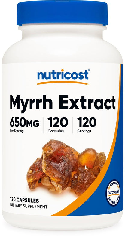 Nutricost Myrrhe-Extrakt 120 Kapseln - 120 Portionen pro Flasche, Glutenfrei, Vegetarisch, Nicht-GVO