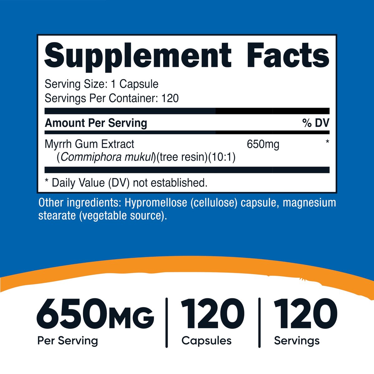 Nutricost Myrrhe-Extrakt 120 Kapseln - 120 Portionen pro Flasche, Glutenfrei, Vegetarisch, Nicht-GVO