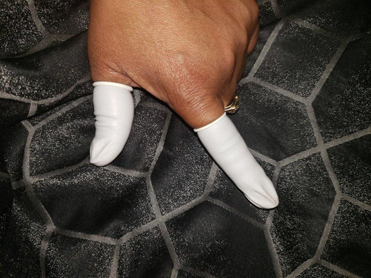 Cuttte Latex-Fingerlinge (ca. 330 Stück), groß, Einweg-Fingerschutz, Daumenkappen für Fingerspitzen