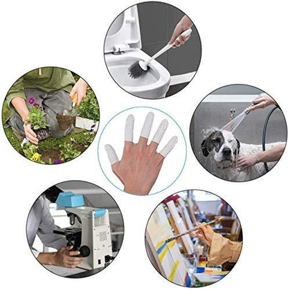 Cuttte Latex-Fingerlinge, ca. 330 Stück, Medium, Einweg-Fingerschutz, Fingerspitzen-Schutz, Weiß