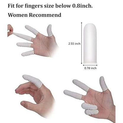 Cuttte Latex-Fingerlinge, ca. 330 Stück, Medium, Einweg-Fingerschutz, Fingerspitzen-Schutz, Weiß