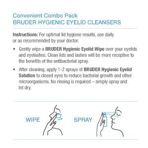 Bruder Hygienic Eyelid Cleansers Value Pack | Tägliche Lid- und Wimpernpflege mit Reinigungstüchern und Spraym für die Augenlidhygiene