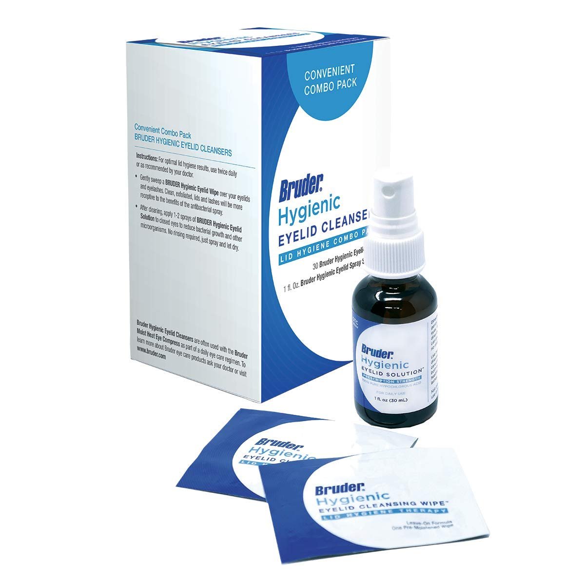 Bruder Hygienic Eyelid Cleansers Value Pack | Tägliche Lid- und Wimpernpflege mit Reinigungstüchern und Spraym für die Augenlidhygiene