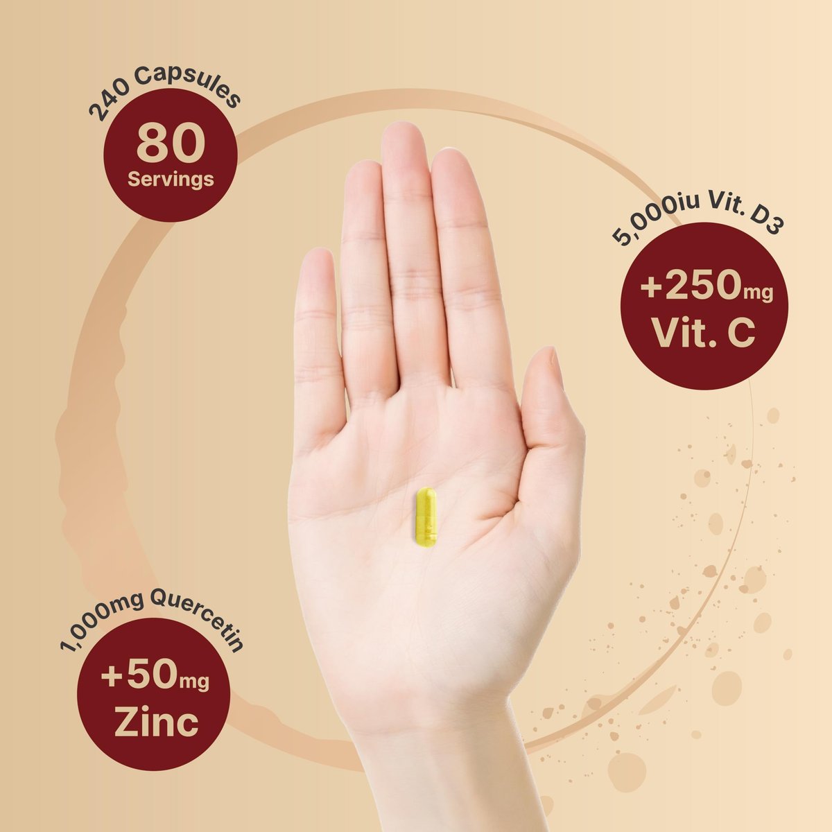 NatureBell Zink Quercetin mit Vitamin C & D3, 240 Kapseln | Quercetin 1000mg + Zink 50mg + Vitamin C 250mg + Vitamin D3 5000 IE | 4-in-1 Fortschrittliche Immun- & Lungenunterstützung | ZincVanta Formel