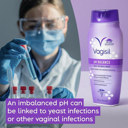 Vagisil Intimwaschgel für die weibliche Intimhygiene, pH-Balance, gynäkologisch getestet, hypoallergen, 12 oz (3er-Pack)