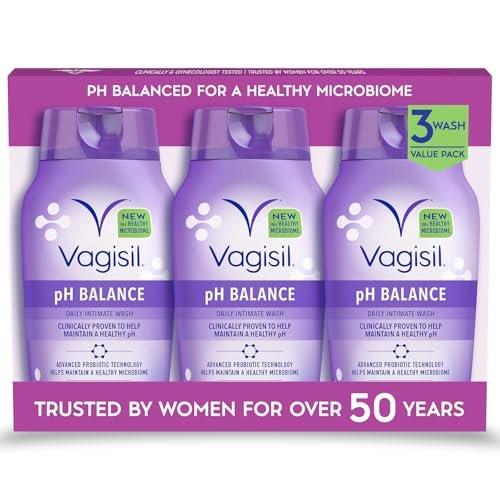 Vagisil Intimwaschgel für die weibliche Intimhygiene, pH-Balance, gynäkologisch getestet, hypoallergen, 12 oz (3er-Pack)
