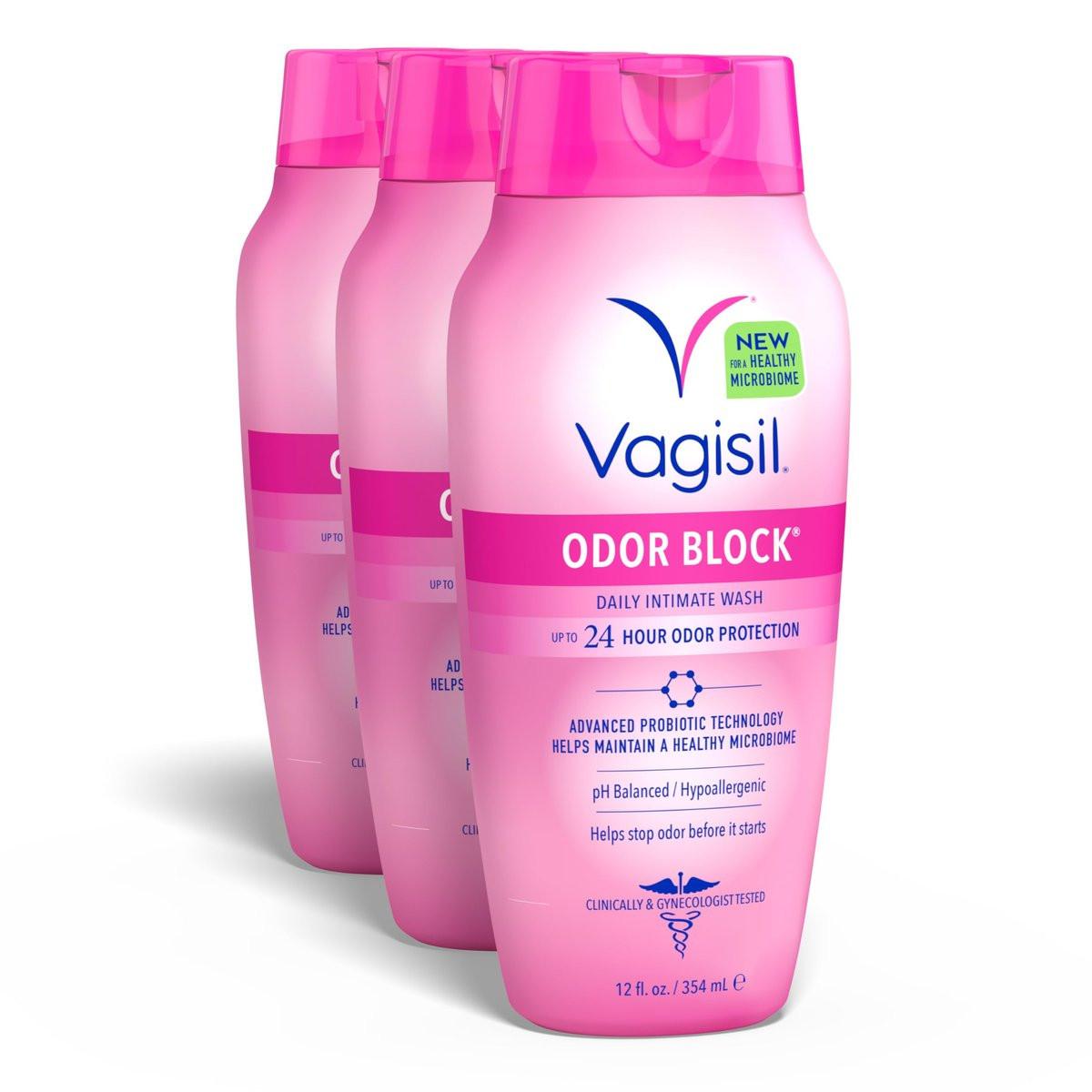 Vagisil Femininwaschgel für die Intimhygiene, Geruchsblocker, Gynäkologisch getestet, Hypoallergen, 12 Unzen (3er-Pack)
