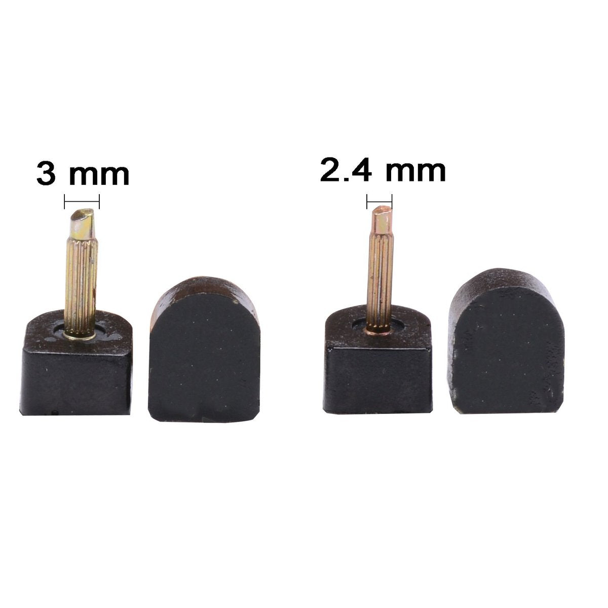 luakesa 24 Paar Hochhackige Schuhspitzen Ersatzspitzen Reparaturset für Damen, 6 Größen, 8/9/10/11/12/12,5 mm, U-Form, Schwarz