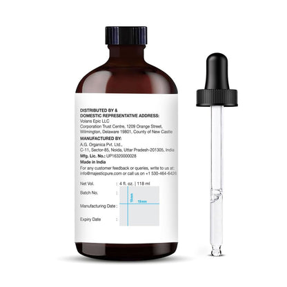 Majestic Pure Spearmint Bio-Öl – 100 % reines und natürliches ätherisches Öl mit Glaspipette, 118 ml, ideal für Diffuser, Aromatherapie, Seifen- und Kerzenherstellung