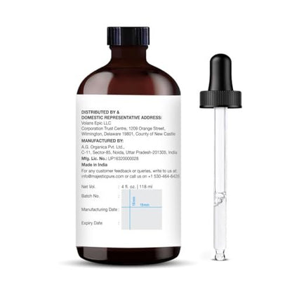 Majestic Pure Spearmint Bio-Öl – 100 % reines und natürliches ätherisches Öl mit Glaspipette, 118 ml, ideal für Diffuser, Aromatherapie, Seifen- und Kerzenherstellung