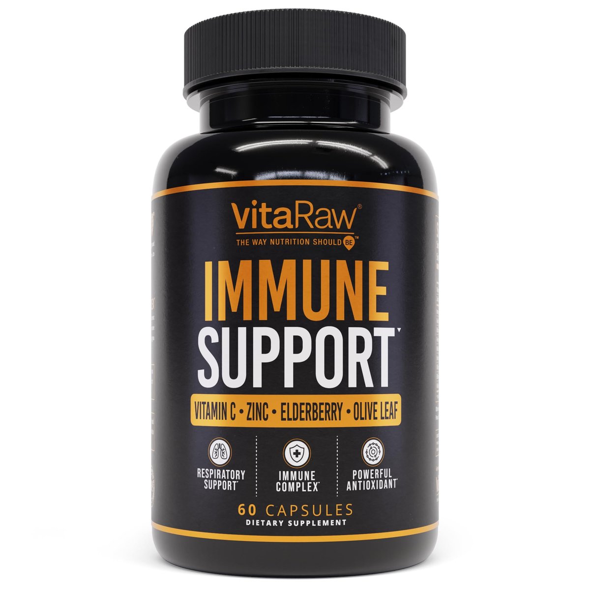 VitaRaw Immunsystem Unterstützung Vitamine – Holunder mit Zink, Vitamin C und Knoblauch für Erwachsene – Sambucus Schwarzer Holunder Kapseln & Echinacea Immunität Erneuerung Komplex