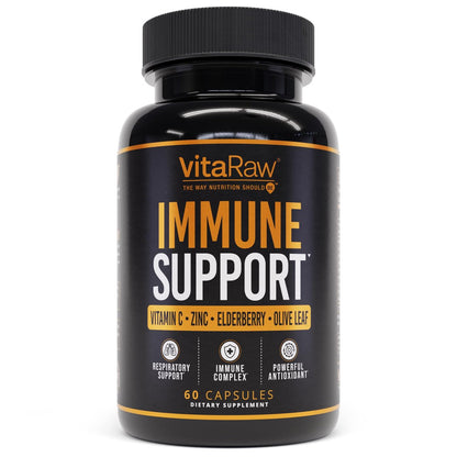 VitaRaw Immunsystem Unterstützung Vitamine – Holunder mit Zink, Vitamin C und Knoblauch für Erwachsene – Sambucus Schwarzer Holunder Kapseln & Echinacea Immunität Erneuerung Komplex
