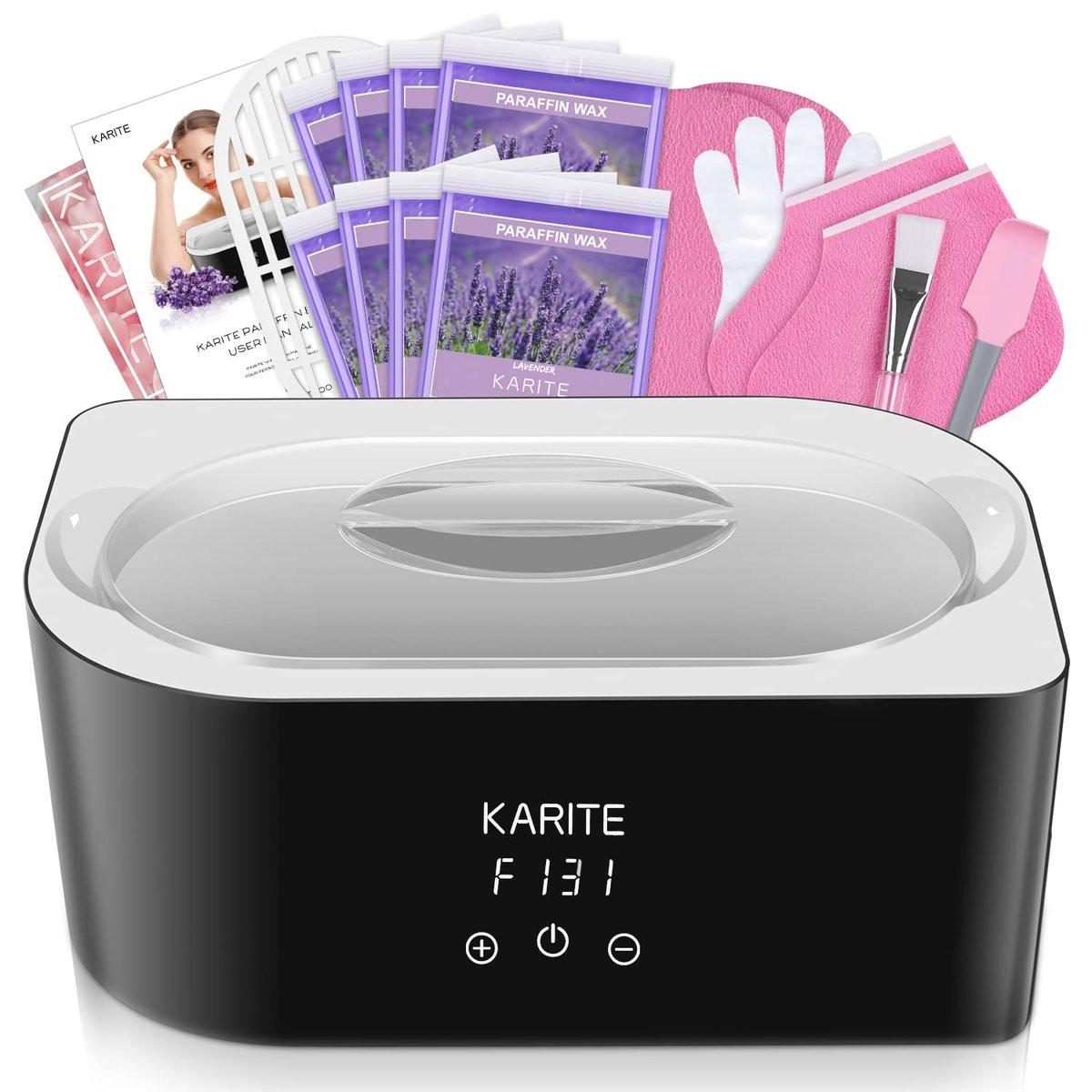 Karite Paraffin Wax Machine für Hände und Füße - 4000ml Paraffin Wax Bad mit automatischer Zeit- und Temperaturregelung, Befeuchtungsset