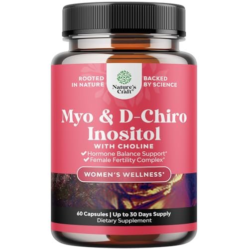 Myo-Inositol & D-Chiro Inositol für Frauen – Hormonbalance, Fruchtbarkeit & Menstruationszyklus – 60 Kapseln