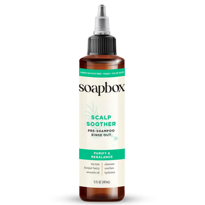 Soapbox Scalp Soother | Beruhigende Kopfhautbehandlung mit Teebaumöl & Hyaluronsäure | Vegan, tierversuchsfrei, parabenfrei, glutenfrei & ohne aggressive Sulfate | 148 ml