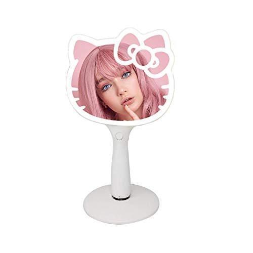 Impressions Vanity Hello Kitty LED Handspiegel – Makeup-Spiegel mit Ständer und einstellbarer Helligkeit