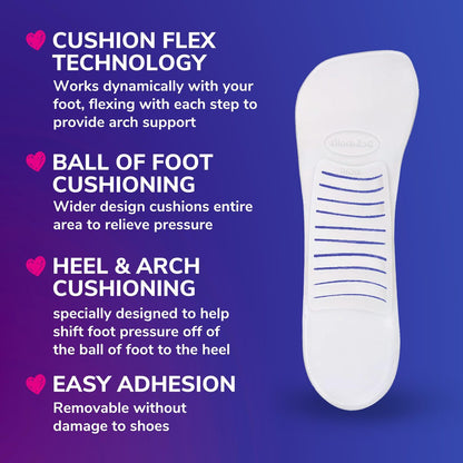 Dr. Scholl's Love Your Heels & Wedges 3/4 Einlegesohlen – Ganztägiger Komfort für High Heels, Stoßdämpfung, Fußgewölbestütze, unsichtbare Einlage, Größe 6-10, 1 Paar