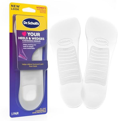 Dr. Scholl's Love Your Heels & Wedges 3/4 Einlegesohlen – Ganztägiger Komfort für High Heels, Stoßdämpfung, Fußgewölbestütze, unsichtbare Einlage, Größe 6-10, 1 Paar