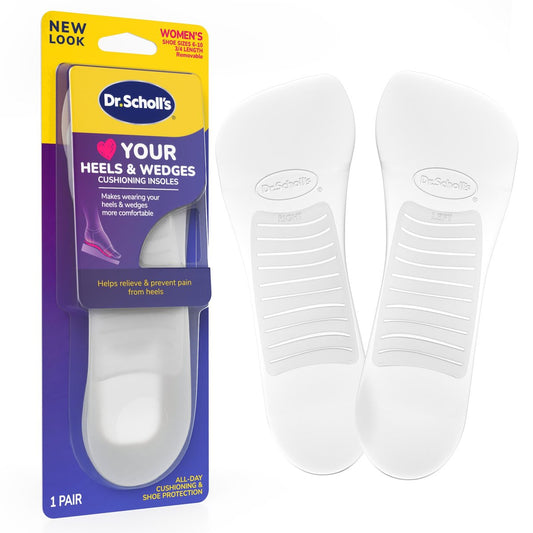 Dr. Scholl's Love Your Heels & Wedges 3/4 Einlegesohlen – Ganztägiger Komfort für High Heels, Stoßdämpfung, Fußgewölbestütze, unsichtbare Einlage, Größe 6-10, 1 Paar