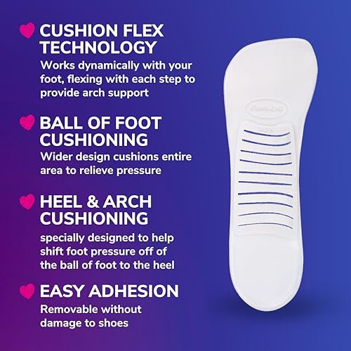 Dr. Scholl's Love Your Heels & Wedges 3/4 Einlegesohlen – Ganztägiger Komfort für High Heels, Stoßdämpfung, Fußgewölbestütze, unsichtbare Einlage, Größe 6-10, 1 Paar