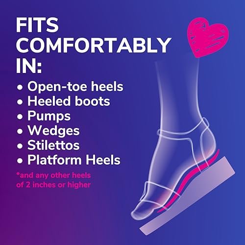 Dr. Scholl's Love Your Heels & Wedges 3/4 Einlegesohlen – Ganztägiger Komfort für High Heels, Stoßdämpfung, Fußgewölbestütze, unsichtbare Einlage, Größe 6-10, 1 Paar