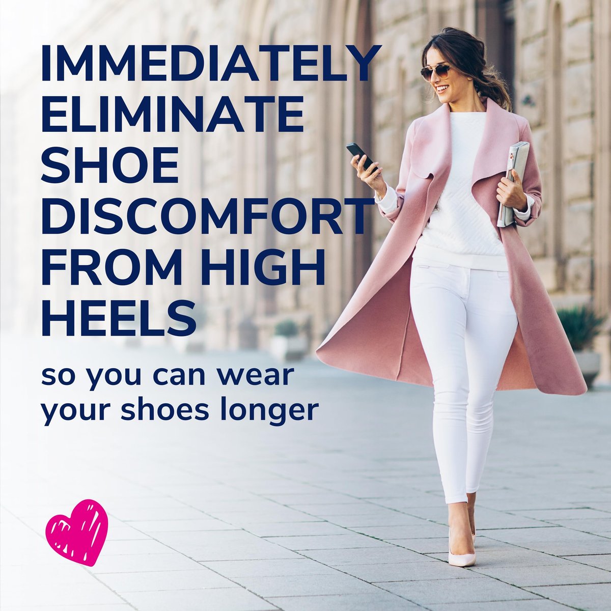 Dr. Scholl's Love Your Heels & Wedges 3/4 Einlegesohlen – Ganztägiger Komfort für High Heels, Stoßdämpfung, Fußgewölbestütze, unsichtbare Einlage, Größe 6-10, 1 Paar