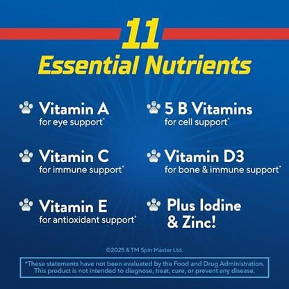 L’il Critters Paw Patrol Gummy Vites – Tägliches Gummivitamin für Kinder mit Vitamin C und D3 zur Immununterstützung, Kirsch-, Orangen- und Blaubeergeschmack, 60 Gummis