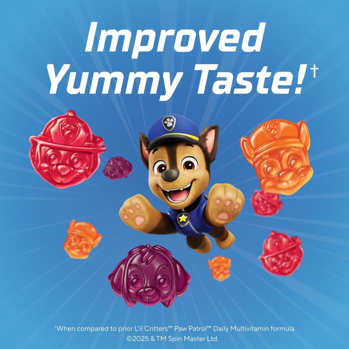 L’il Critters Paw Patrol Gummy Vites – Tägliches Gummivitamin für Kinder mit Vitamin C und D3 zur Immununterstützung, Kirsch-, Orangen- und Blaubeergeschmack, 60 Gummis
