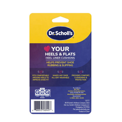 Dr. Scholl's® Love Your Heels & Flats Fersenpolster – Verhindert unangenehmes Reiben und Rutschen in Schuhen, 3 Paar