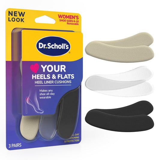 Dr. Scholl's® Love Your Heels & Flats Fersenpolster – Verhindert unangenehmes Reiben und Rutschen in Schuhen, 3 Paar