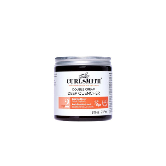 Curlsmith Double Cream Deep Quencher – Tiefenpflegemaske für Locken, Feuchtigkeitsspendend & Entwirrend, Für alle Lockentypen, Vegan & Tierversuchsfrei (237 ml)