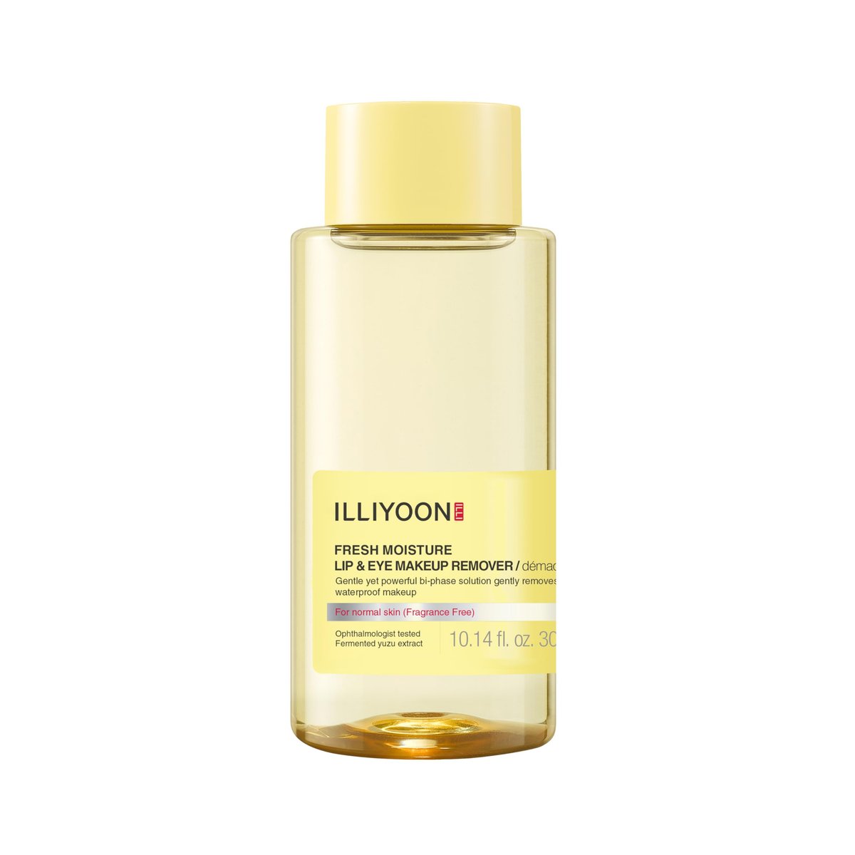 Illiyoon Fresh Moisture Lip- und Augen-Make-up-Entferner – Sanfter & wasserfester Make-up-Entferner, nicht fettend mit natürlich fermentiertem Yuzu-Extrakt, duft- und parabenfrei, 300 ml