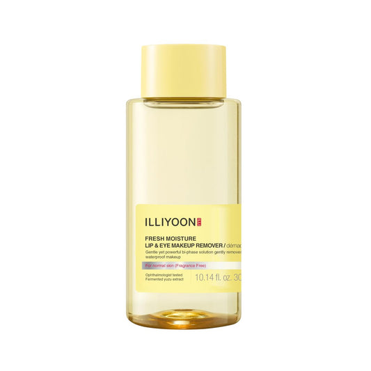 Illiyoon Fresh Moisture Lip- und Augen-Make-up-Entferner – Sanfter & wasserfester Make-up-Entferner, nicht fettend mit natürlich fermentiertem Yuzu-Extrakt, duft- und parabenfrei, 300 ml