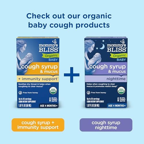 Mommy's Bliss Bio Baby Holunderbeeren-Tropfen, Immununterstützung mit Vitaminen, Präbiotika, Zink & Bio-Echinacea, ab 4 Monaten, 89 ml (36 Portionen)