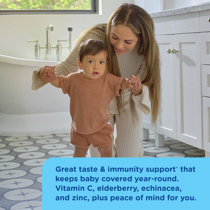 Mommy's Bliss Bio Baby Holunderbeeren-Tropfen, Immununterstützung mit Vitaminen, Präbiotika, Zink & Bio-Echinacea, ab 4 Monaten, 89 ml (36 Portionen)