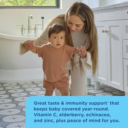 Mommy's Bliss Bio Baby Holunderbeeren-Tropfen, Immununterstützung mit Vitaminen, Präbiotika, Zink & Bio-Echinacea, ab 4 Monaten, 89 ml (36 Portionen)