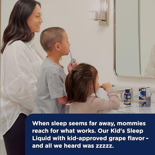 Mommy's Bliss Kids Sleep Liquid mit Melatonin & beruhigenden Kräutern | Melatonin für Kinder ab 3 Jahren | Traubengeschmack | Zuckerfrei | 118 ml (60 Portionen)
