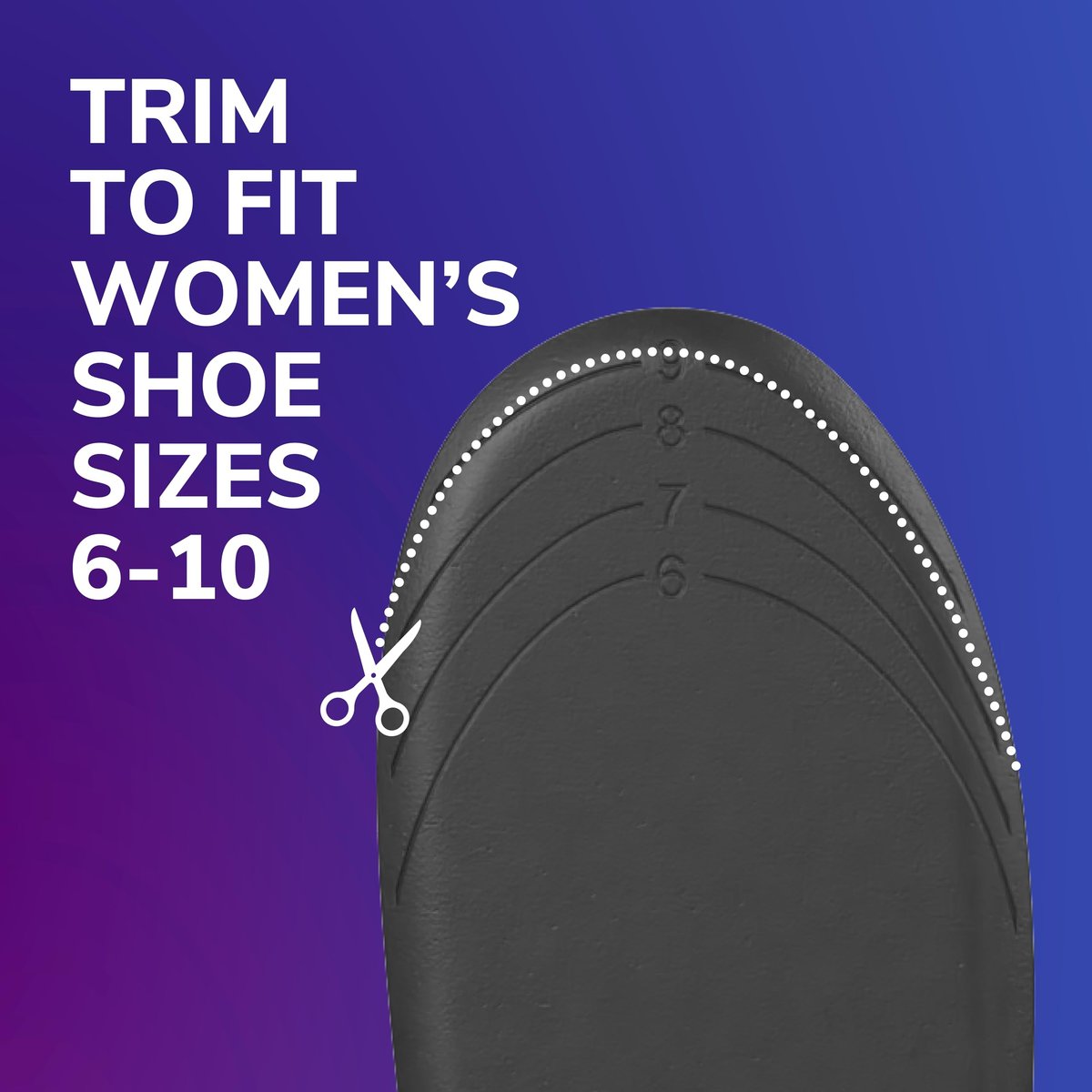 Dr. Scholl's® Love Your Sneakers Einlegesohlen für Sneaker – Volle Länge, dämpfender Komfort und Fußgewölbestütze für Slip-on und High Top Sneaker, Damen Größe 6-10, 1 Paar