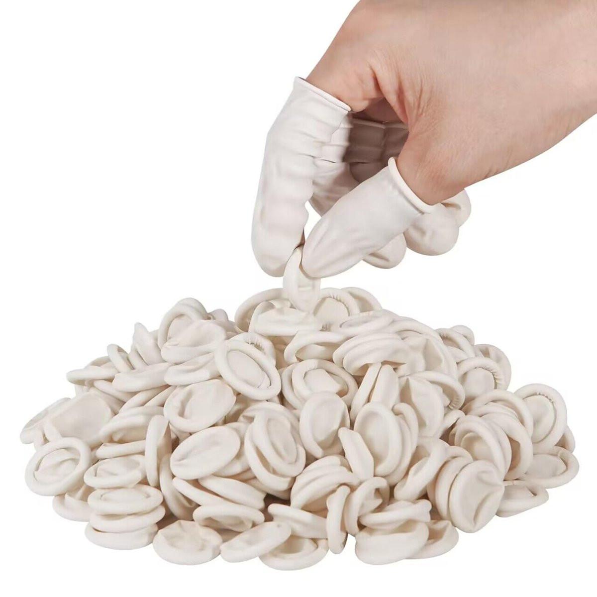 tifanso Finger Cots Einweg, Große Finger-Daumen-Handschuh-Schützer, Hüllen-Abdeckung zum Schutz der Fingerspitzen (ca. 210 Stück)