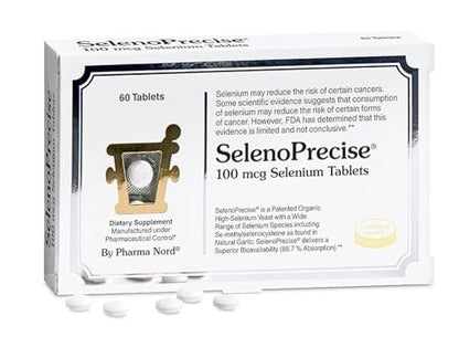Pharma Nord SelenoPrecise Selen 100 mcg – Unterstützung für Schilddrüse, Immunsystem & Antioxidantien, garantierte hohe Absorption, Nicht-GVO, glutenfrei, 60 Tabletten